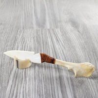 Deer Bone Handle Bone Blade Ornamental Knife #4853 Mountain Man Knife
