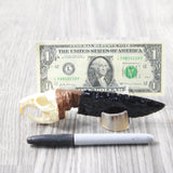 Muskrat Skull Handle Obsidian Blade Ornamental Knife #3853 Mountain Man Knife