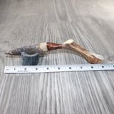 Deer Antler Handle Stone Blade Ornamental Knife #2861    Mountain Man Knife