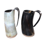 2 Horn Mugs #9961        Medieval Tankard