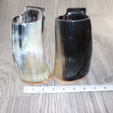 2 Horn Mugs #9961        Medieval Tankard