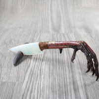 Turkey Foot Handle Opalite Blade Ornamental Knife #9253 Mountain Man Knife