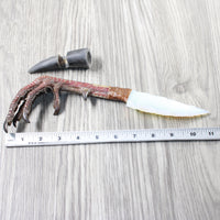 Turkey Foot Handle Opalite Blade Ornamental Knife #9253 Mountain Man Knife