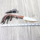 Turkey Foot Handle Opalite Blade Ornamental Knife #9253 Mountain Man Knife