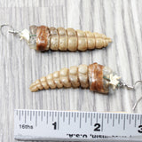 Very Large Rattlesnake Rattle Earrings  #4253  Mountain Man Earrings