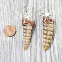 Very Large Rattlesnake Rattle Earrings  #4253  Mountain Man Earrings