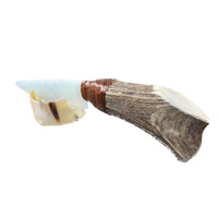 Elk Antler Handle Opalite Blade Ornamental Knife #2453 Mountain Man Knife z