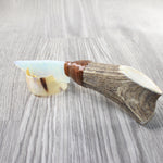 Elk Antler Handle Opalite Blade Ornamental Knife #2453 Mountain Man Knife z