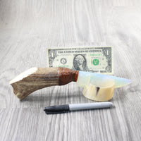 Elk Antler Handle Opalite Blade Ornamental Knife #2453 Mountain Man Knife z