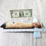Deer Foot Handle Opalite Head Ornamental Tomahawk #4453 Mountain Man Knife Axe Hatchet