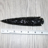 1 Obsidian Ornamental Spearhead  #4362     Arrowhead