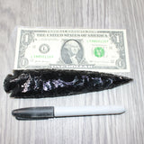 1 Obsidian Ornamental Spearhead  #4362     Arrowhead