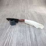 Deer Jaw Handle Obsidian Blade Ornamental Knife #1462  Mountain Man Knife