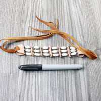 1 Bone Hairpipe Bead Arm Band  #3053  Mountain Man Jewelry