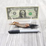 Antler Brow Tine Handle Obsidian Blade Knife Necklace  #5053 Mountain Man Necklace