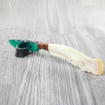 Deer Jaw Handle Glass Blade Ornamental Knife #1453 Mountain Man Knife z