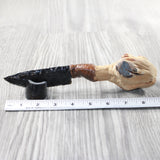 Grapevine Wood Handle Obsidian Blade Ornamental Knife #0553 Mountain Man Knife z