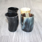 4 Small Horn Glasses #1662       Medieval Tankard Double Shot Glass