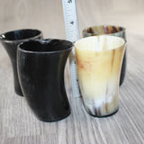 4 Small Horn Glasses #1662       Medieval Tankard Double Shot Glass