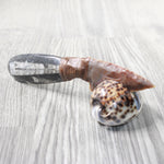 Orthoceras Fossil Handle Stone Blade Ornamental Knife #04653 Mountain Man Knife