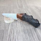 Impala Horn Handle Opalite Blade Ornamental Knife #2762     Mountain Man Knife