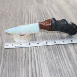 Impala Horn Handle Opalite Blade Ornamental Knife #2762     Mountain Man Knife