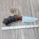 Impala Horn Handle Opalite Blade Ornamental Knife #2762     Mountain Man Knife