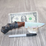 Impala Horn Handle Opalite Blade Ornamental Knife #2762     Mountain Man Knife