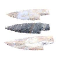 3 Stone Ornamental Knife Blades  #0753   Mountain Man Knife