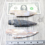 3 Stone Ornamental Knife Blades  #0753   Mountain Man Knife
