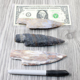 3 Stone Ornamental Knife Blades  #0753   Mountain Man Knife