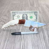 Coyote Jaw Handle Opalite Blade Ornamental Knife #1962     Mountain Man Knife