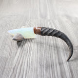 Springbok Horn Handle Opalite Blade Ornamental Knife #1953  Mountain Man Knife