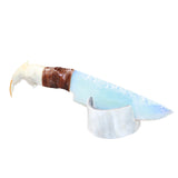 Beaver Jaw Handle Opalite Blade Ornamental Knife #3162     Mountain Man Knife