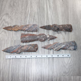 5 Stone Ornamental Tomahawk Heads  #1162    Agate Jasper Axe Hatchet Ax