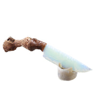 Grapevine Wood Handle Opalite Blade Ornamental Knife #3953  Mountain Man Knife