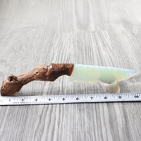 Grapevine Wood Handle Opalite Blade Ornamental Knife #3953  Mountain Man Knife