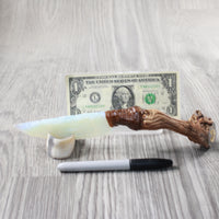 Grapevine Wood Handle Opalite Blade Ornamental Knife #3953  Mountain Man Knife