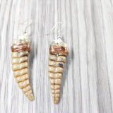 Extra Large Rattlesnake Rattle Earrings  #4953  Mountain Man Earrings