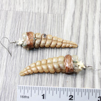 Extra Large Rattlesnake Rattle Earrings  #4953  Mountain Man Earrings