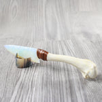 Turkey Bone Handle Opalite Blade Ornamental Knife #4053    Mountain Man Knife