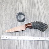 Springbok Horn Handle Stone Blade Ornamental Knife #6262    Mountain Man Knife