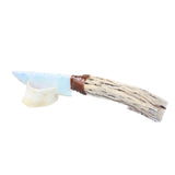 Cholla Cactus Wood Handle Opalite Blade Ornamental Knife #4262     Mountain Man Knife