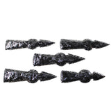 5 Obsidian Ornamental Tomahawk Heads  #5053    Axe Hatchet Ax
