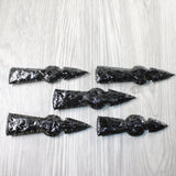 5 Obsidian Ornamental Tomahawk Heads  #5053    Axe Hatchet Ax