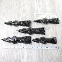 5 Obsidian Ornamental Tomahawk Heads  #5053    Axe Hatchet Ax