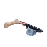 Deer Antler Handle Obsidian Blade Ornamental Knife #2262  Mountain Man Knife