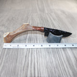 Deer Antler Handle Obsidian Blade Ornamental Knife #2262  Mountain Man Knife