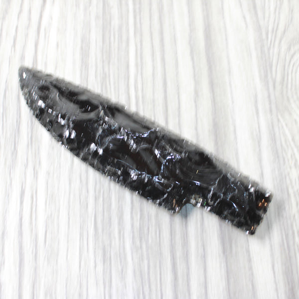 1 Obsidian Ornamental Knife Blade  #5053    Mountain Man Knife