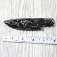 1 Obsidian Ornamental Knife Blade  #5053    Mountain Man Knife